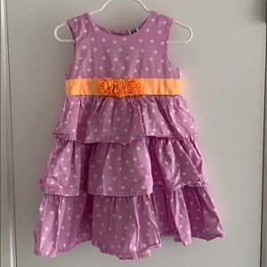 Carters Lavender and Orange Ruffle Dress